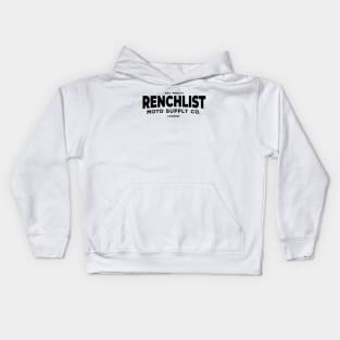 Renchlist Moto Supply Co. London [Black Wordmark] Kids Hoodie